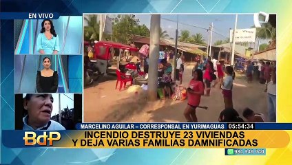 Incendio en Yurimaguas: siniestro destruye 23 viviendas y deja más de 30 familias damnificadas