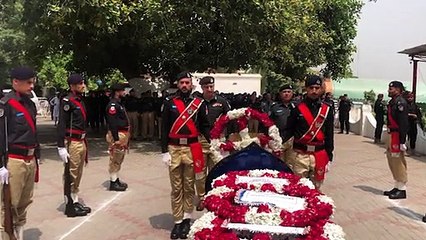The funeral Prayer of Martyr Sub-Inspector Gul Jalal Khan was Performed in Peshawar Police Line .