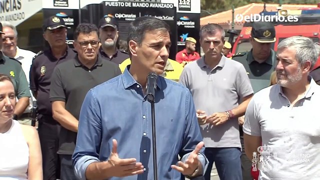 Sánchez anuncia que declarará como zona catastrófica la parte de Tenerife afectada por el incendio