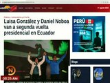 Los candidatos Luisa González y Daniel Noboa van a la segunda vuelta en las elecciones de Ecuador