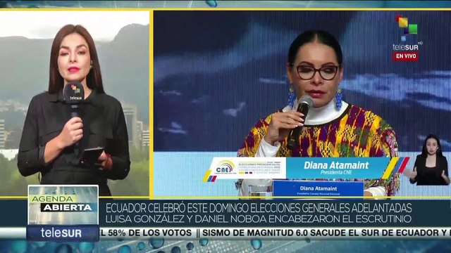 Ecuador: Luisa González y Daniel Noboa avanzan a segunda vuelta presidencial