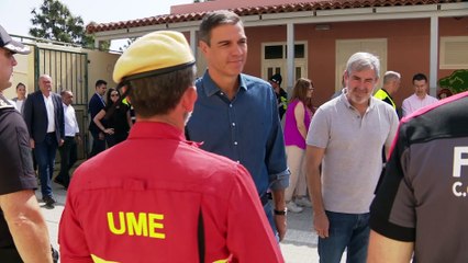 Sánchez avanza en Tenerife que se declarará zona catastrófica