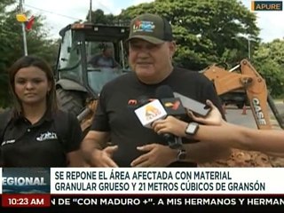 Gobernación del edo. Apure inicia reparación en falla de borde de la Av. Perimetral Norte