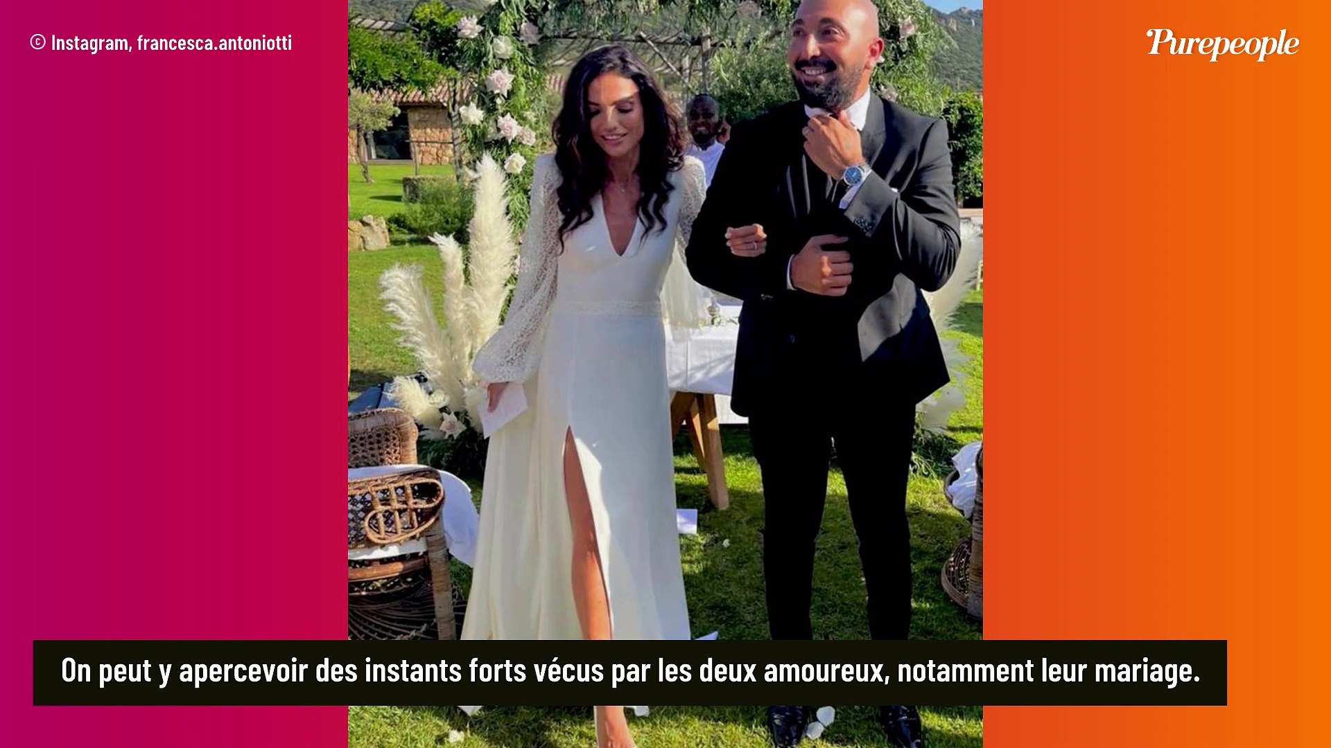 Francesca Antoniotti mariée et en robe très fendue : tendre déclaration et  images inédites de son union avec Bernard - Vidéo Dailymotion