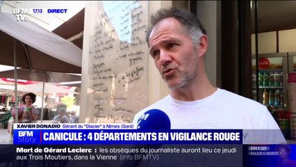 "[La fréquentation] a largement diminué depuis que la grande chaleur est arrivée": Xavier Donadio, glacier à Nîmes, observe une baisse d'activité malgré les températures élevées