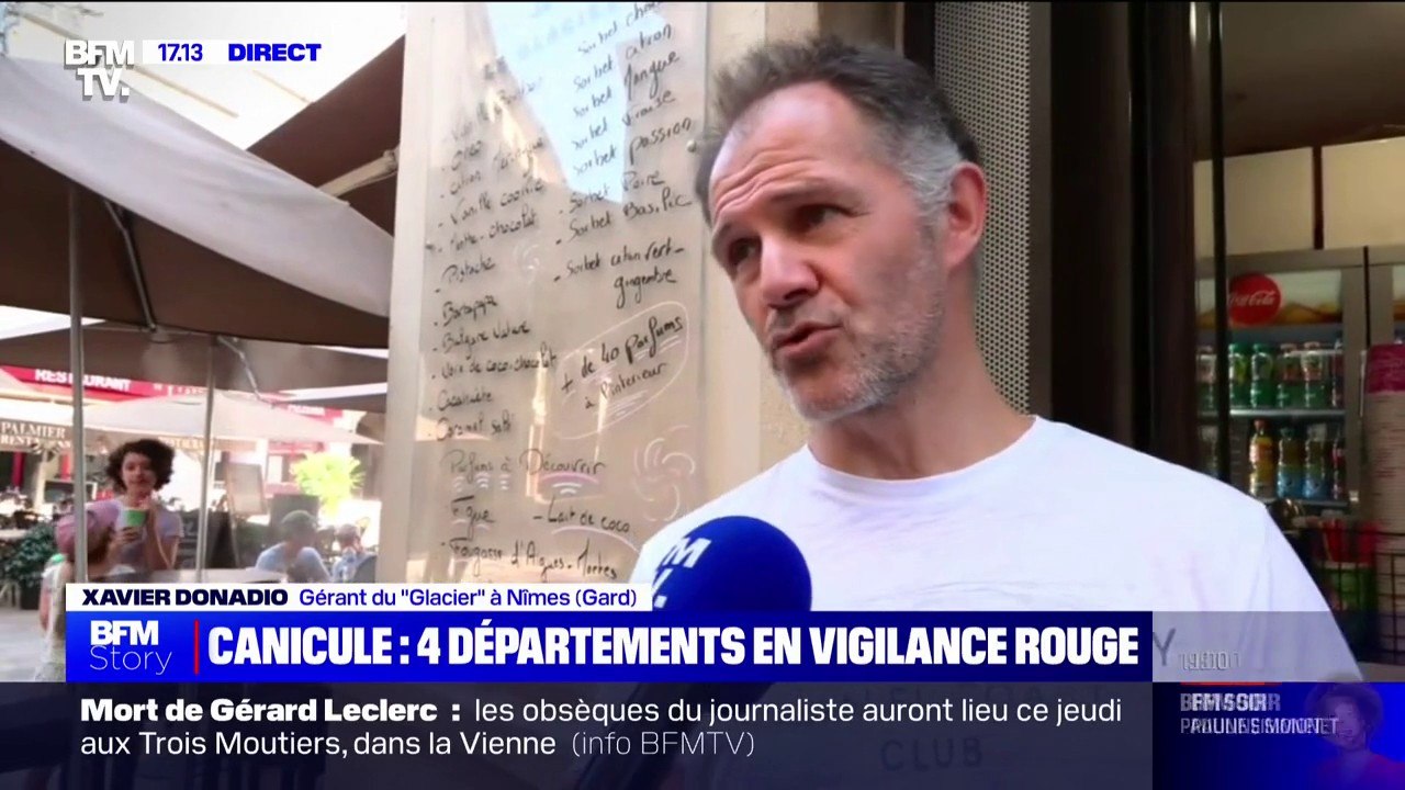 "[La fréquentation] a largement diminué depuis que la grande chaleur est arrivée": Xavier Donadio, glacier à Nîmes, observe une baisse d'activité malgré les températures élevées