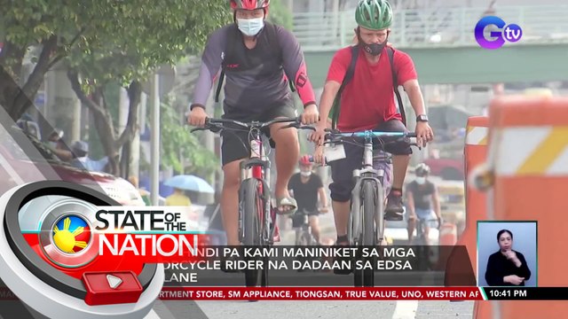 MMDA: Hindi pa kami maniniket sa mga motorcycle rider na dadaan sa EDSA Bike Lane | SONA