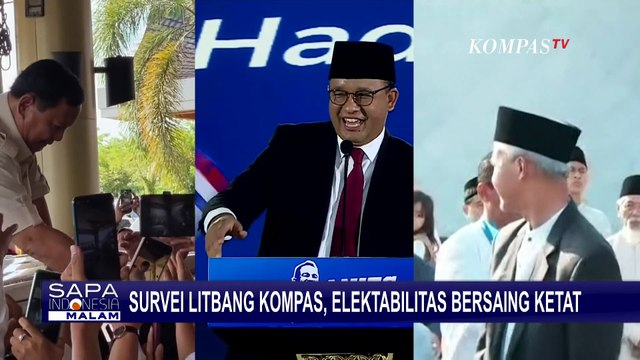 Survei Litbang Kompas Ungkap Basis Dukungan Ganjar, Prabowo, dan Anies