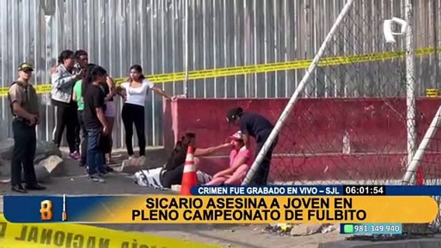 Sicarios asesinan a joven en partido de fulbito en SJL: transmisión en vivo registra el crimen