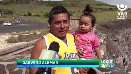 Familias disfrutan un ambiente de paz en el Volcán Masaya