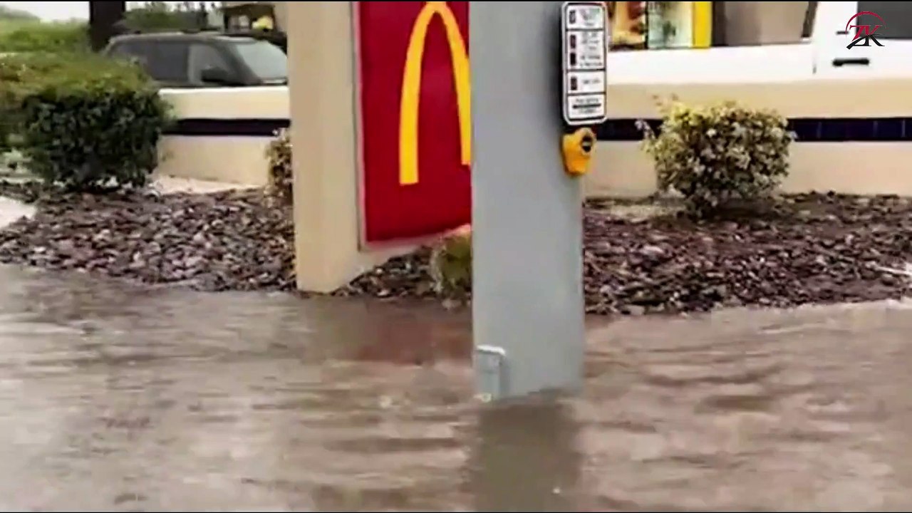 'There is no way in or out': Palm Springs is totally cut off and 911 is down as Storm Hilary soaks from coast to desert - with a MOAT surrounding LA's Dodger Stadium and Burning Man under threat