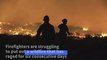 Firefighters continue battling wildfire on Spanish island of Tenerife