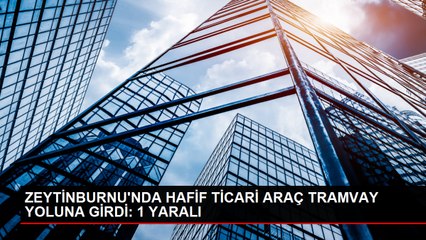 Zeytinburnu'nda hafif ticari araç tramvay yoluna girdi