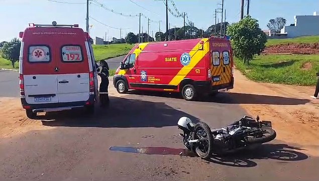 Jovem sofre TCE moderado após acidente na avenida Goiânia, em Umuarama