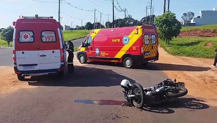 Jovem sofre TCE moderado após acidente na avenida Goiânia, em Umuarama