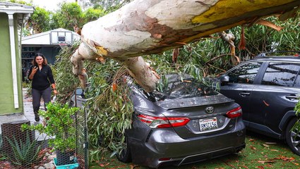 Videos show damage as tropical storm Hilary slams into Southern California