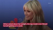 Heidi Klum Weighs Herself On Video - THIS Is How Much She Weighs!