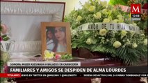Dan último adiós a Alma Lourdes, asesinada a balazos en una carnicería en Sonora