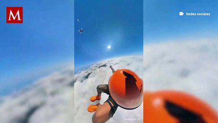 Paracaidista documenta cómo luce una nube desde el interior; video se vuelve viral