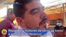 Reparten 4 millones de libros de texto a primarias de Veracruz