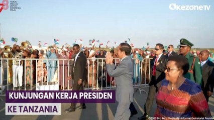 Presiden Jokowi Tiba di Tanzania Disambut Meriah oleh Warga