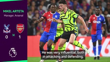 Rice 'bossed the midfield' - Arteta