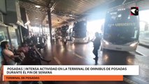 Posadas: Intensa actividad en la Terminal de Ómnibus de Posadas durante el fin de semana