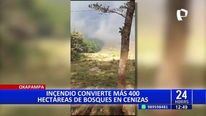 下载视频: Oxapampa: incendio forestal consume más de 400 hectáreas de pastizales y bosques