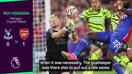Hodgson content with Palace efforts despite loss to 10-man Arsenal