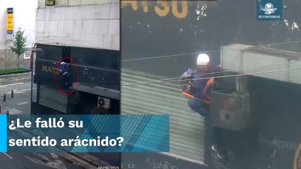 Cálmate, Hombre Araña; trepa un muro para robar un comercio en la Cuauhtémoc, así terminó