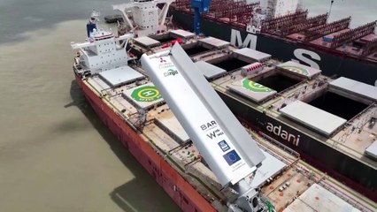Cargo ship sets sail to test wind power at sea