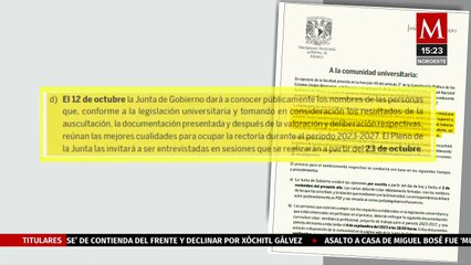 Ha sido publicada la convocatoria para nombrar nuevo rector de la UNAM