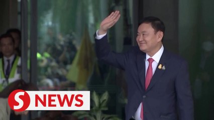Former Thai PM Thaksin lands in Thailand after exile