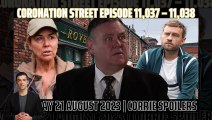 Coronation Street full Epeisode 11,037 – 11,038 spoiler _ Airs Monday 21st Augus