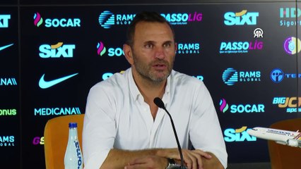 İSTANBUL - Galatasaray-Olimpija Ljubljana maçının ardından - Okan Buruk (1)