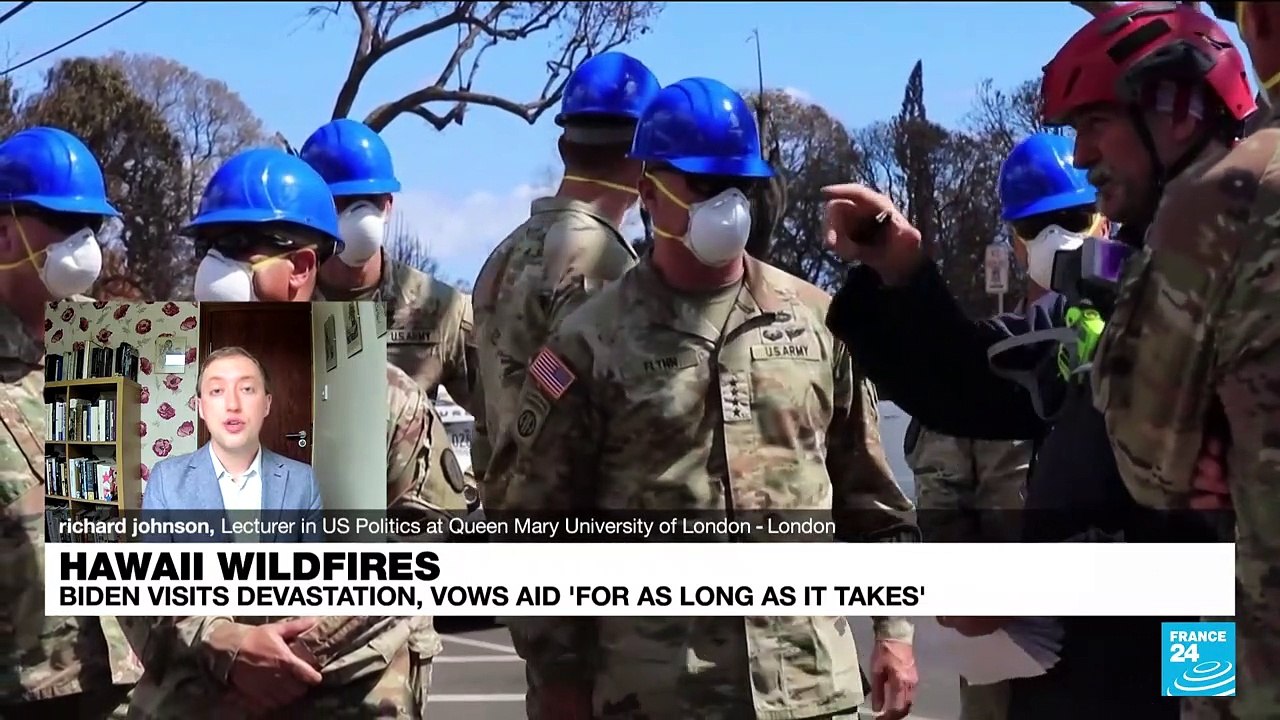 Hawaii wildfires, Biden visits devastation, vows aid "for as long as it takes"