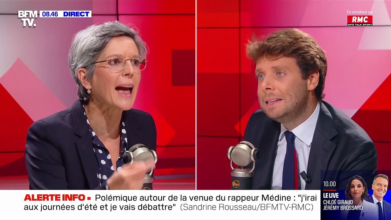 Vif accrochage entre Sandrine Rousseau et Benjamin Duhamel à cause du rappeur Médine