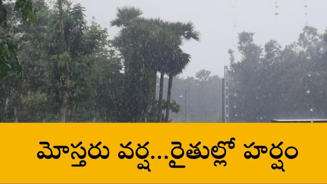 విజయనగరం జిల్లా: మధ్యాహ్నం నుంచి కురుస్తున్న వర్షం