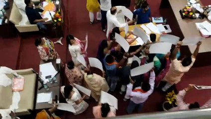 गोलबाजार मामले को लेकर रायपुर नगर निगम की सामान्य सभा में जमकर हुआ हंगामा