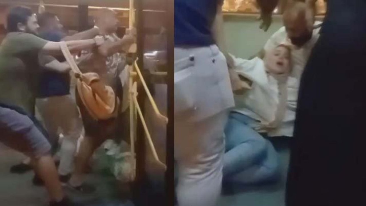 İstanbul’da otobüste gerginlik: Yolcular tarafından yaka paça indirildi