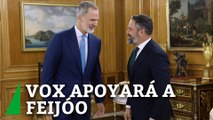 Abascal garantiza ante el Rey el apoyo de Vox a la investidura de Feijóo