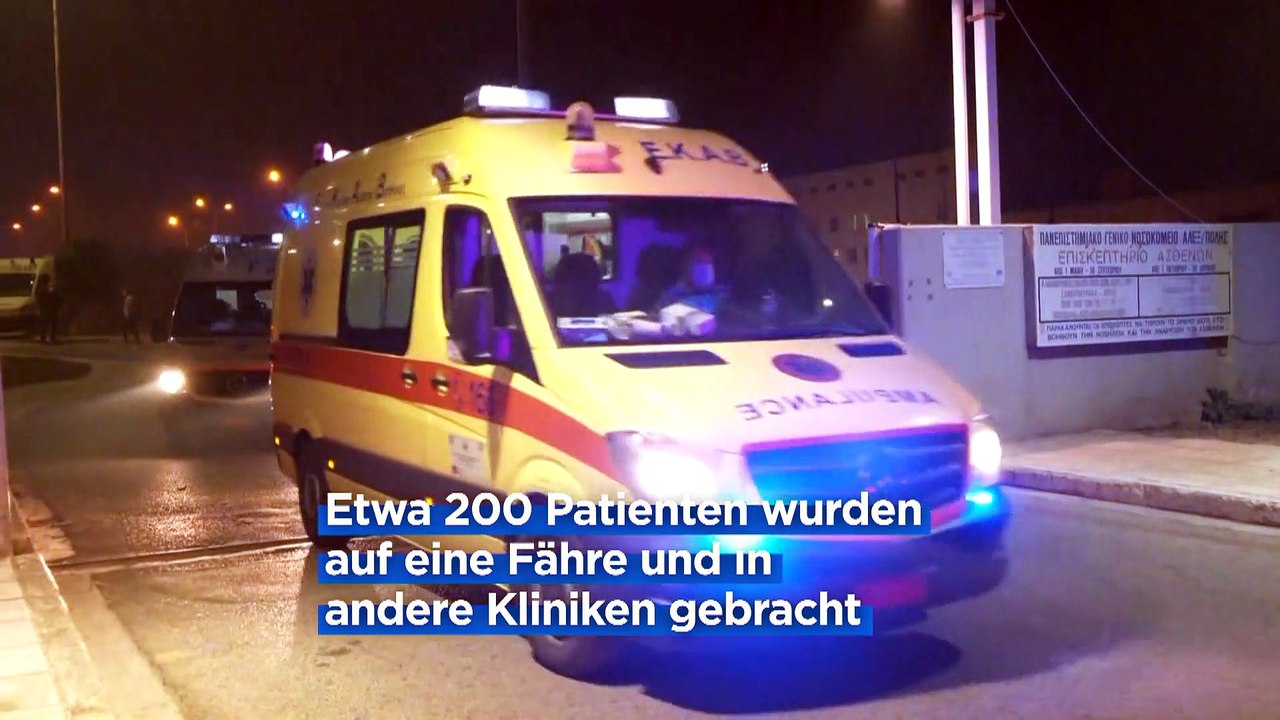 Flammen vor Krankenhaus in Griechenland: Mehr als 200 Patienten evakuiert