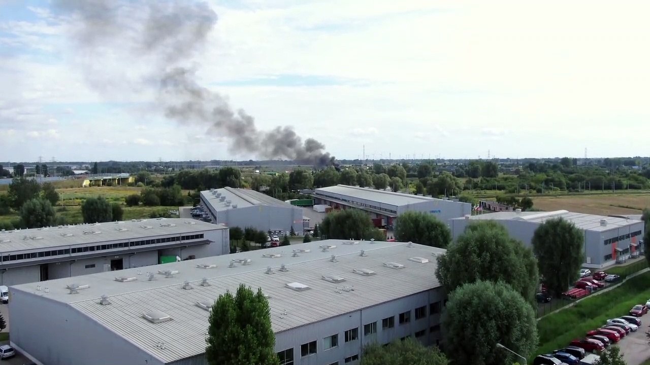 Pożar przy ul. Sitowie w Gdańsku