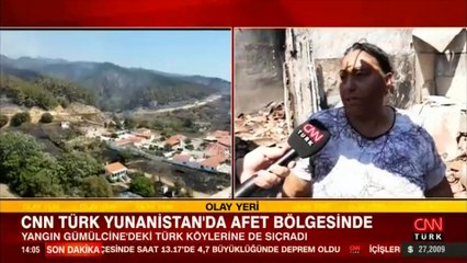 Gümülcine'de evleri yanan Türkler, CNN TÜRK'e konuştu