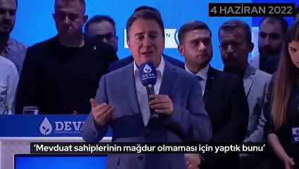 Ali Babacan'dan KKM açıklaması: 'Cumhurbaşkanı’nın yaptığı yanlışı kabul etmesi gerekir'