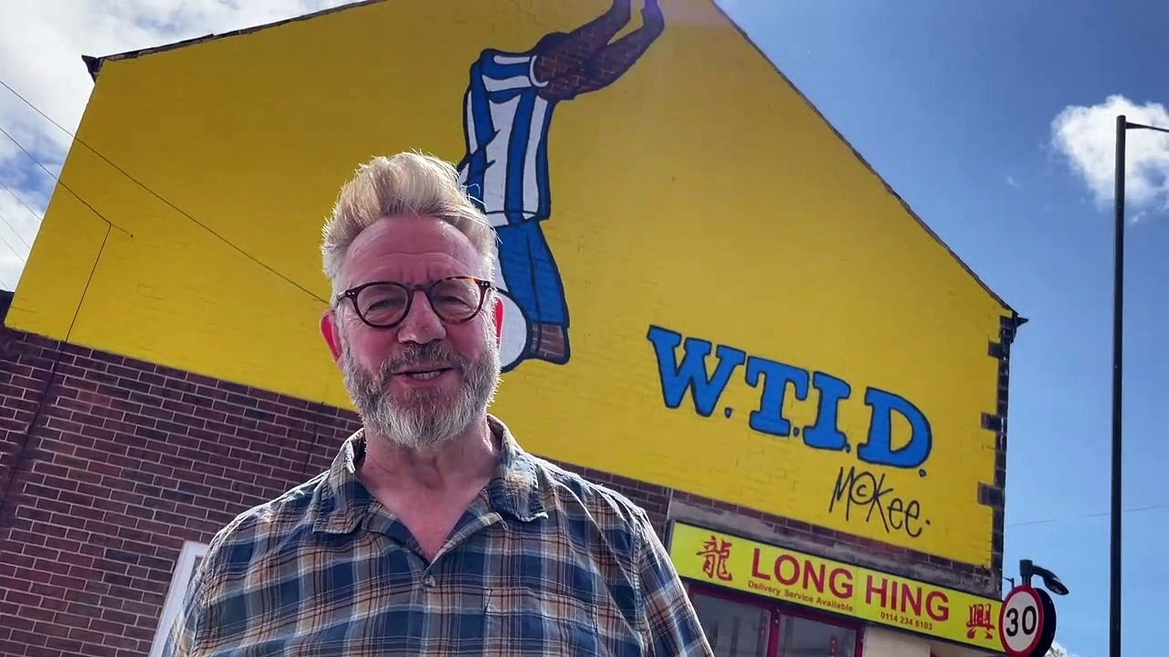 Sheffield Wednesday Pete McKee on his new Owls mural in Hillsborough