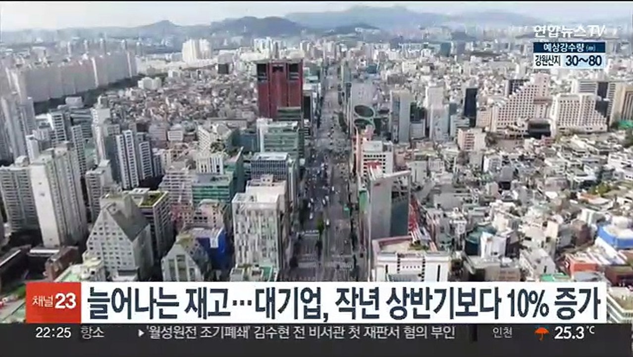 늘어나는 재고…대기업, 작년 상반기보다 10% 증가