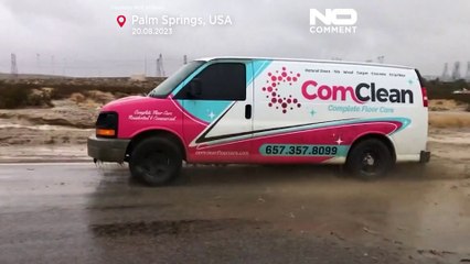 Sintflutartige Regenfälle in Palm Springs: "Fahren Sie nicht Auto"