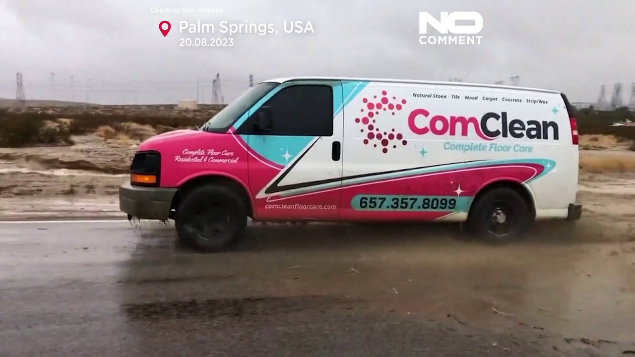 Sintflutartige Regenfälle in Palm Springs: 'Fahren Sie nicht Auto'