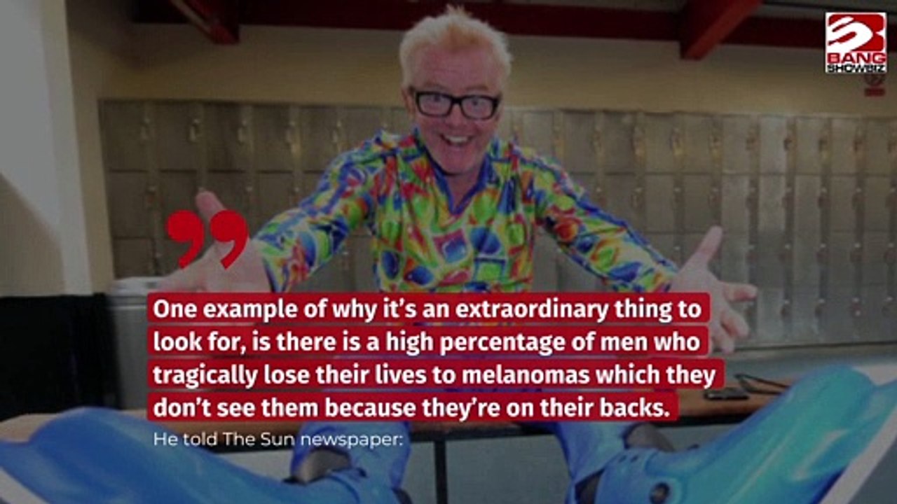 Chris Evans urges men to check for skin cancer...